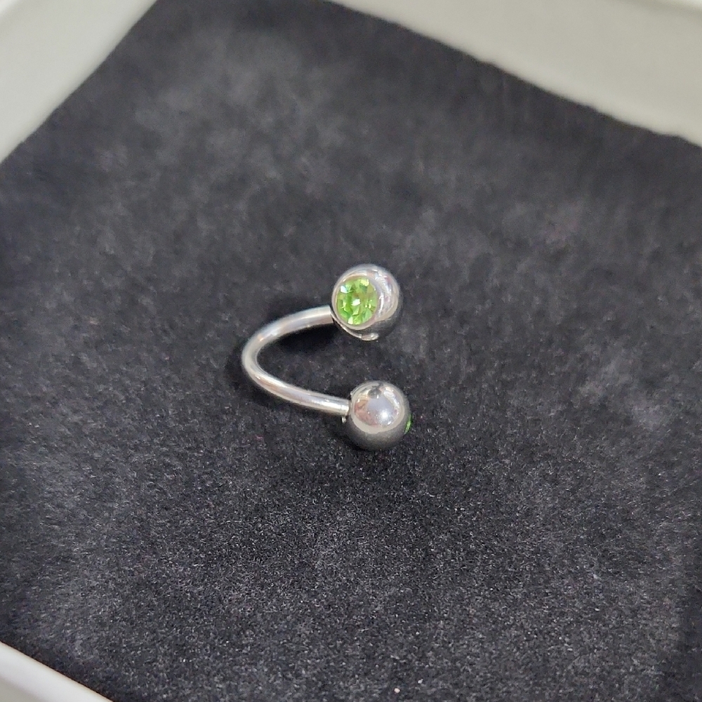 Crystal PeridTwister Cartilage Barbell Eyebrow Spiral Belly Button  Helix Twist